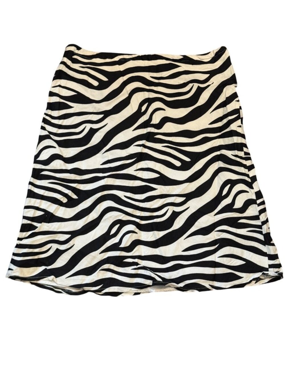 Zebra Print Womens Skirt By Sherry Taylor  Size L  Drawstring Waist  Ramie & Ray - Picture 4 of 4